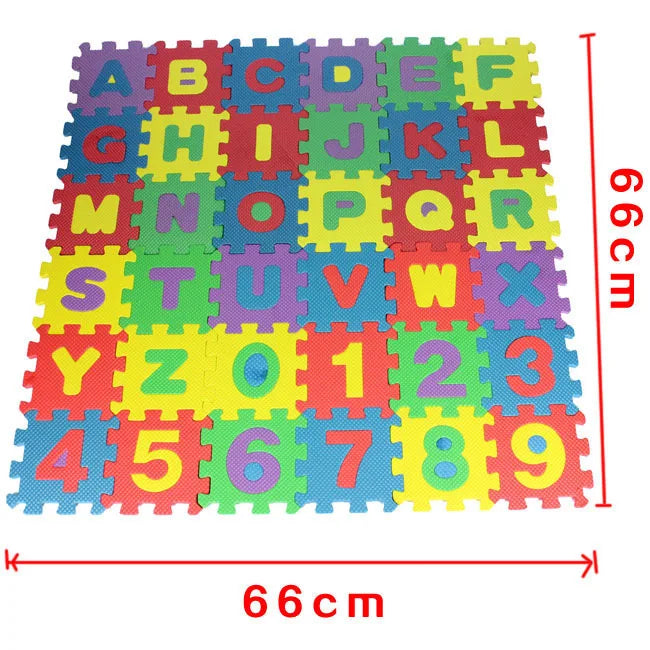 Tapete para brincar com 36 peças